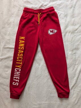 Kansas City Chiefs NFL Youth Jogger Sweatpants Red Gold Size 10-12